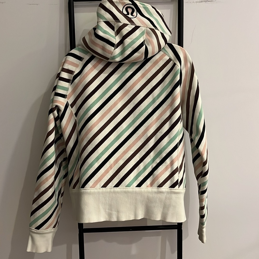 Lululemon Vintage Scuba Striped Full Zip Hoodie Women's Size 6 - Picture 5 of 9